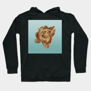 Peony - Neutral Floral and Blue Ombre Hoodie